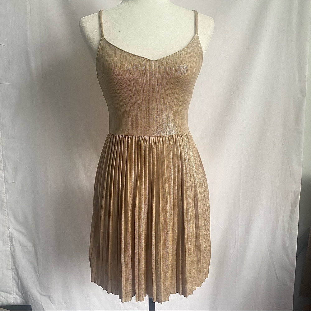 Hollister Shiny Gold/Tan Dress